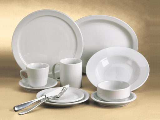 Browne - PALM Mug 11.7oz/345ml, 3.25x3.625"/8.3x9.2cm, Porcelain, White Home & Kitchen