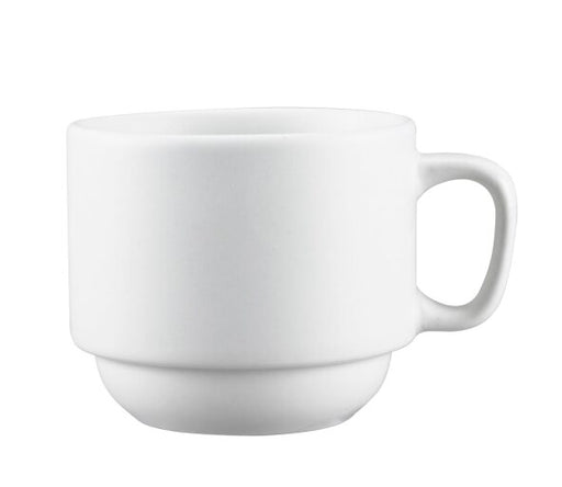 Browne - PALM Stacking Cup, 7oz/206ml, 3.25x2.25"/8.3x5.7cm, Porcelain, White Home & Kitchen