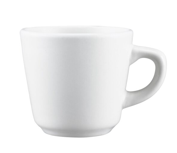 Browne - PALM Tall Cup, 7oz/206ml, 3.25x3"/8.3x7.6cm, Porcelain, White Home & Kitchen