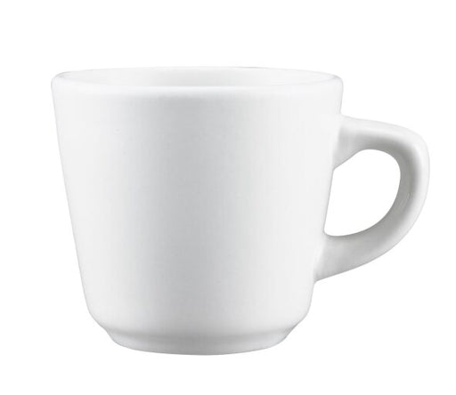 Browne - PALM Tall Cup, 7oz/206ml, 3.25x3"/8.3x7.6cm, Porcelain, White Home & Kitchen
