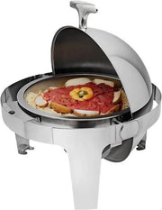 Browne - Rondo Round Chafer, w/Roll Top Cover, 7qt/6.6L, 22.5x20"/57.2x50.8cm, SS Home & Kitchen