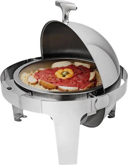 Browne - Rondo Round Chafer, w/Roll Top Cover, 7qt/6.6L, 22.5x20"/57.2x50.8cm, SS Home & Kitchen