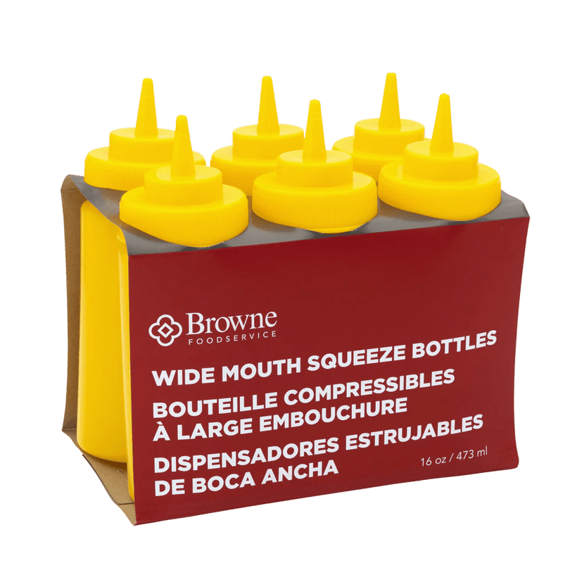 Browne - Squeeze Bottle, 12oz/355ml, Yellow, Set of 6 Home & Kitchen