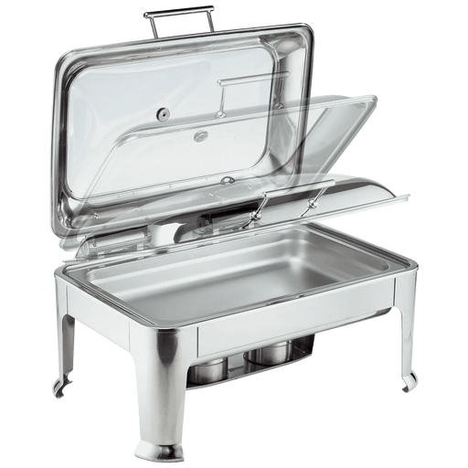 Browne - SYMPHONY Rectangular Chafer, Full Size w/Glass, Cover, 9qt/8.5L, 26.5xz21.5x17.5" Home & Kitchen