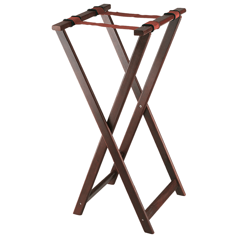 Browne - Tall Wood Folding Tray Stand, w/Center Bar Support, 17x16.3x32.5", Mahogony Home & Kitchen