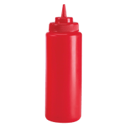 Browne - Wide Mouth Squeeze Bottle 32oz/946ml, Set of 6, Red Home & Kitchen