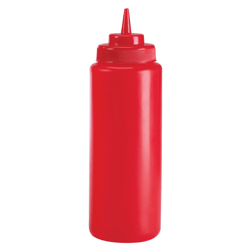 Browne - Wide Mouth Squeeze Bottle 32oz/946ml, Set of 6, Red Home & Kitchen
