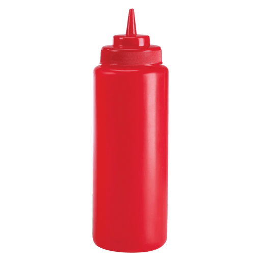 Browne - Wide Mouth Squeeze Bottle 32oz/946ml, Set of 6, Red Home & Kitchen