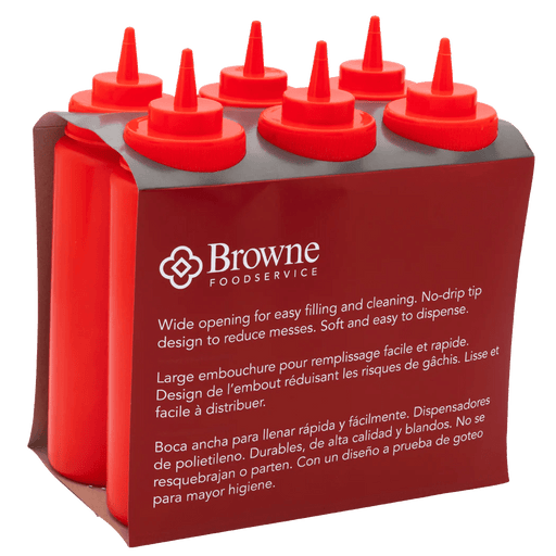 Browne - Wide Mouth Squeeze Dispenser, 32oz/946ml, Red Home & Kitchen