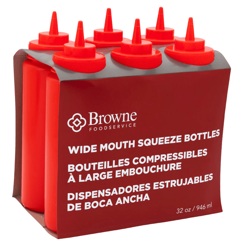 Browne - Wide Mouth Squeeze Dispenser, 32oz/946ml, Red Home & Kitchen