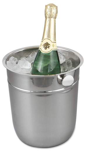 Browne - Wine Bucket, 9.5x8.8"/24x22cm, SS, Mirror Finish, w/Tubular Handle Home & Kitchen