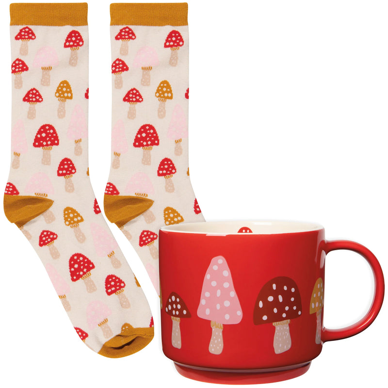 Jubilee - Set of 2 Sip & Sox Toadstool