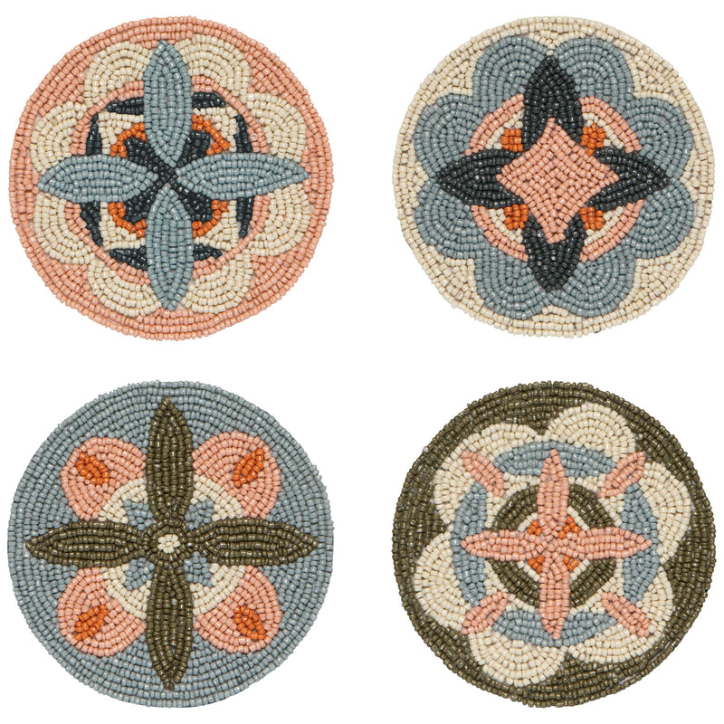 Danica Studio - Coaster Set4 Beaded Form Disco