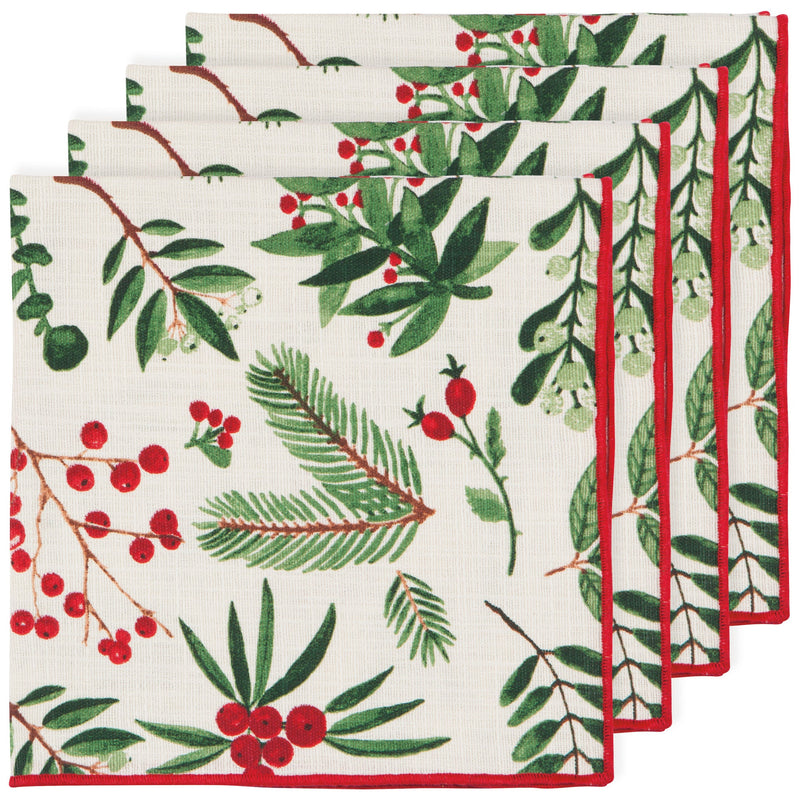 Now Designs - Winterberry Christmas Napkins Set of 4
