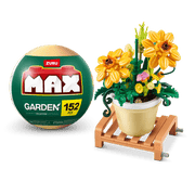 MAX BUILD Premium Garden Pot Plants Series 1 – Cosmos Sulphureus example with capsule; one random set included