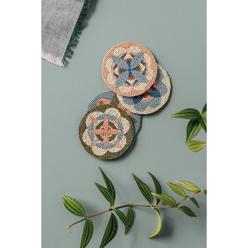 Danica Studio - Coaster Set4 Beaded Form Disco