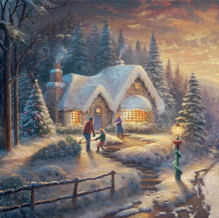 Crystal Art - Medium  Paint-by-Number - Country Christmas (Kinkade) | 30 x 30 cm / 12 x 12 in