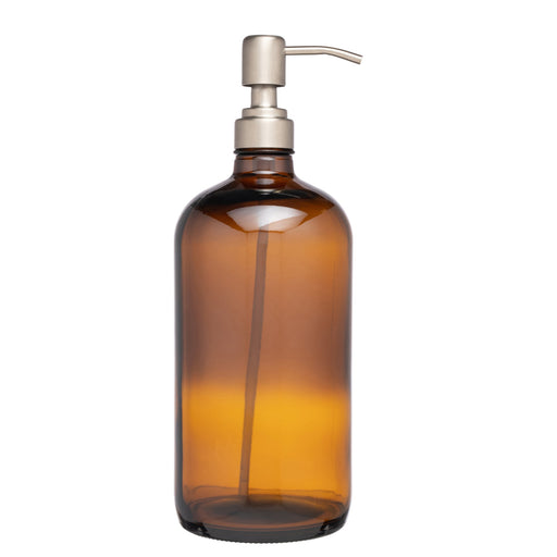 Captivate - &Again Amber Glass Pump Bottle 1L Home & Kitchen
