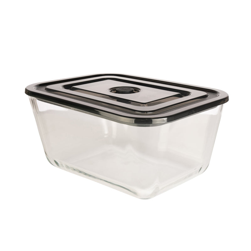 Captivate - &Again Glass Storage Container Midnight Lid 2.5L Home & Kitchen