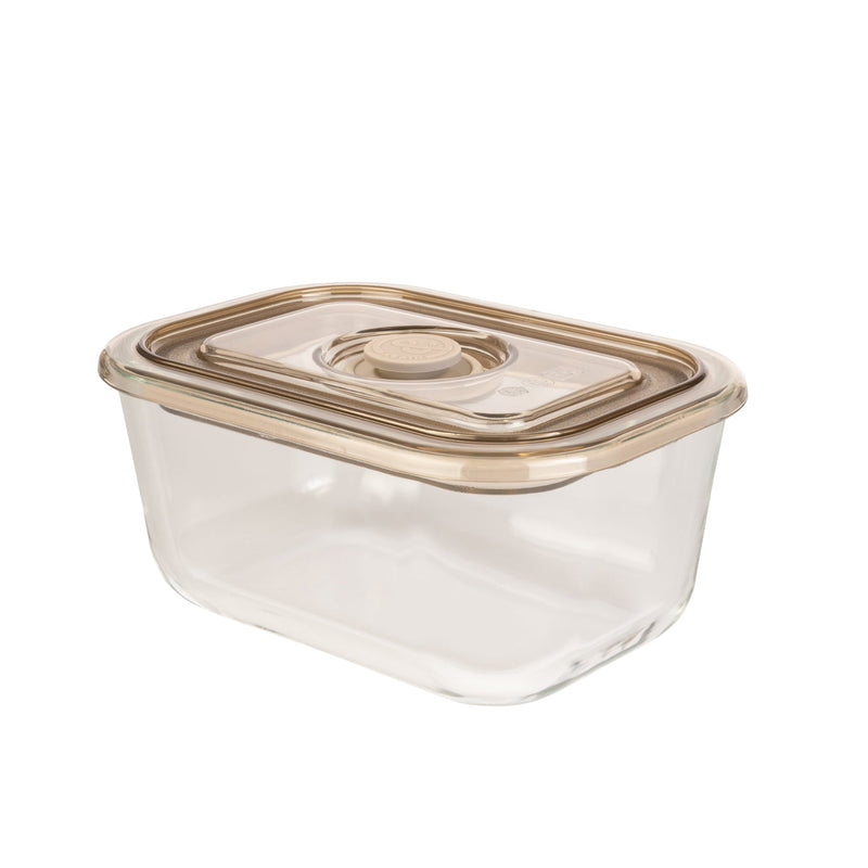 Captivate - &Again Glass Storage Container Putty Lid 450ml Home & Kitchen
