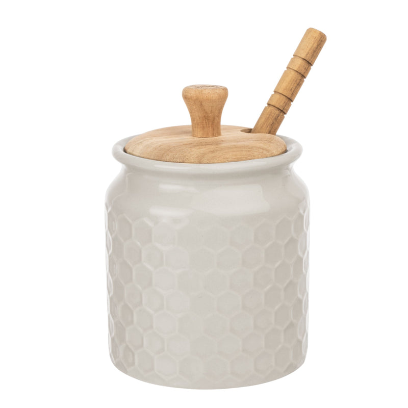 Captivate - Kitchen Pantry Honey Pot & Dipper Grey Home & Kitchen