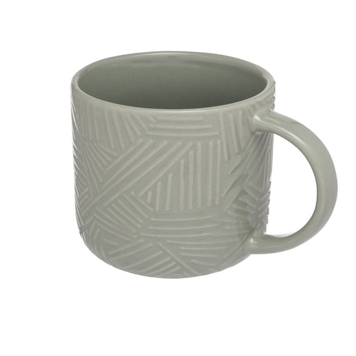 Captivate - Siip Embossed Mug Grey Abstract Home & Kitchen