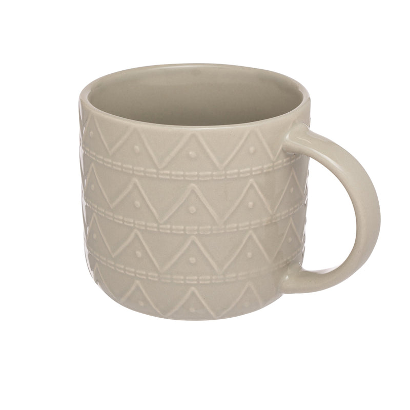 Captivate - Siip Embossed Mug Sage Triangles Home & Kitchen