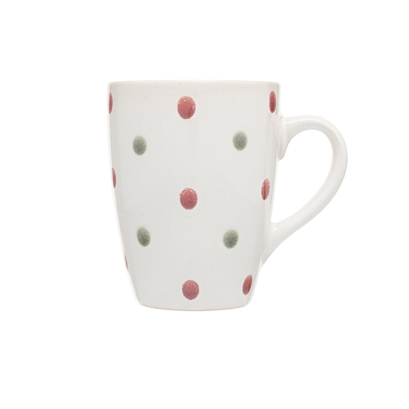 Captivate - Siip Mug Reactive Glaze Mug Green & Red Dot Home & Kitchen