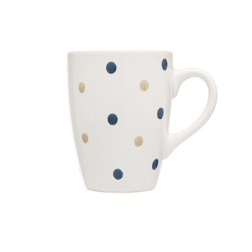 Captivate - Siip Reactive Glaze Mug Blue & Beige Dot Home & Kitchen