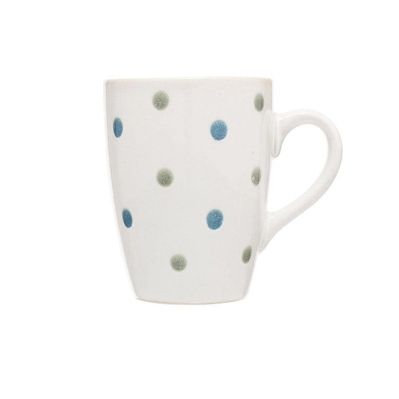 Captivate - Siip Reactive Glaze Mug Blue & Green Dot Home & Kitchen