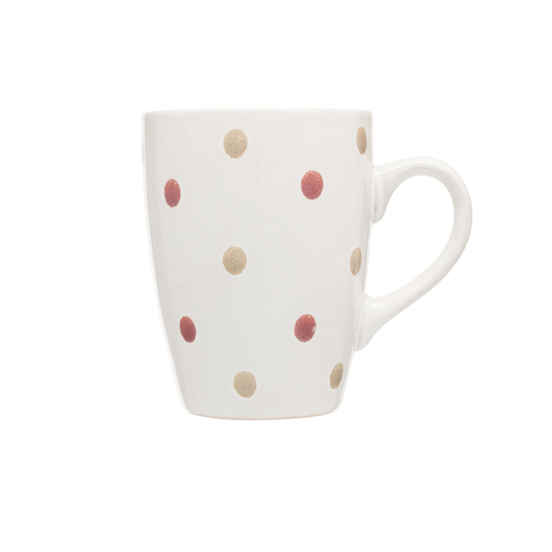 Captivate - Siip Reactive Glaze Mug Pink & Orange Dot Home & Kitchen