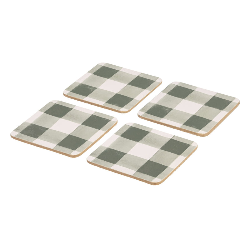 Captivate - Woodbury Lane Coasters x4 Gingham