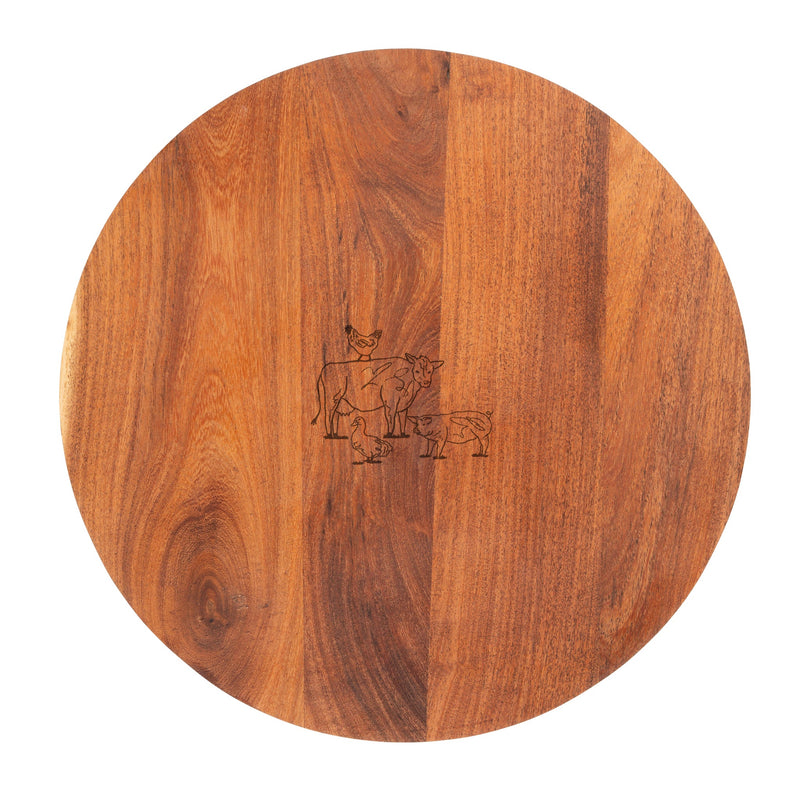 Captivate - Woodbury Lane Round Wood Serving Board