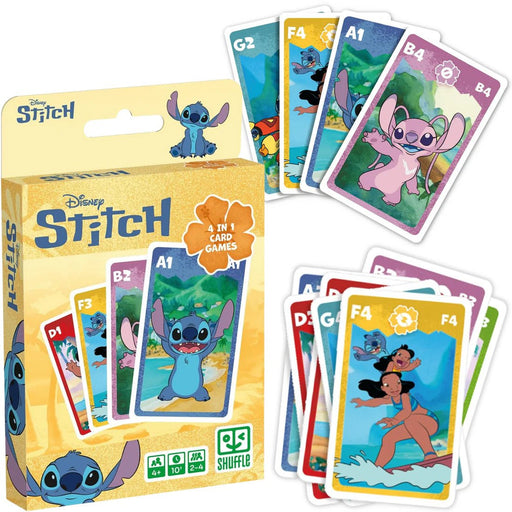 Cartamundi – Disney Stitch – 4 - in - 1 Card Game | Ages 4+ Toys & Games