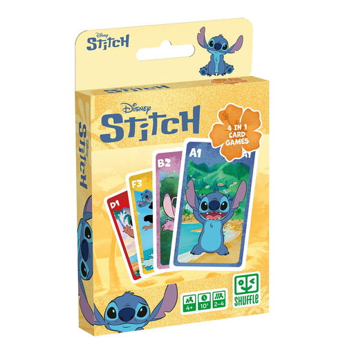 Cartamundi – Disney Stitch – 4 - in - 1 Card Game | Ages 4+ Toys & Games