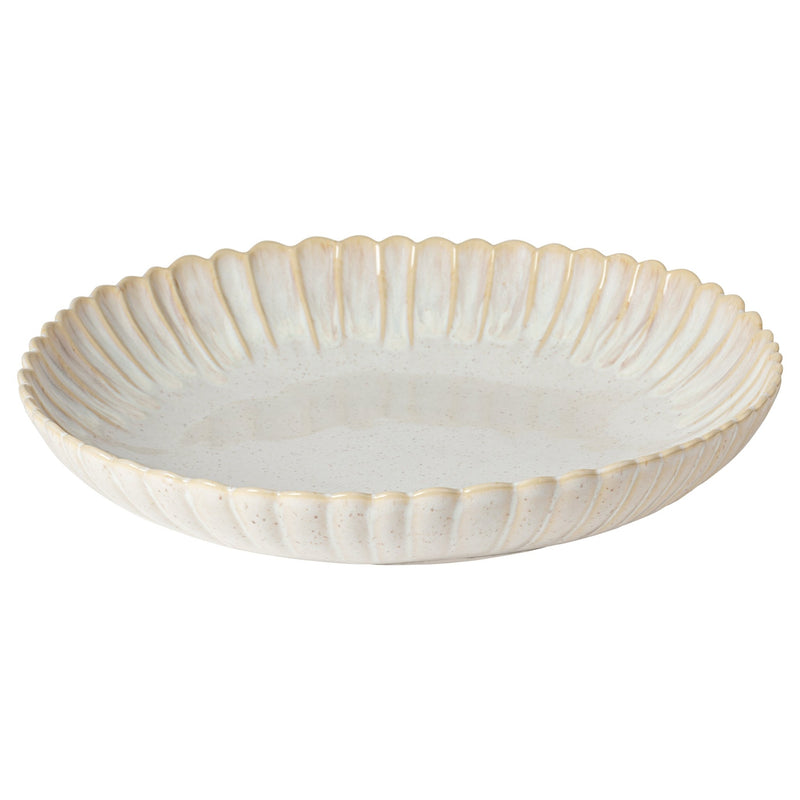 Casafina - Mallorca Low Soup/Pasta/Serving Bowl - 36.5 cm Home & Kitchen Sand Beige