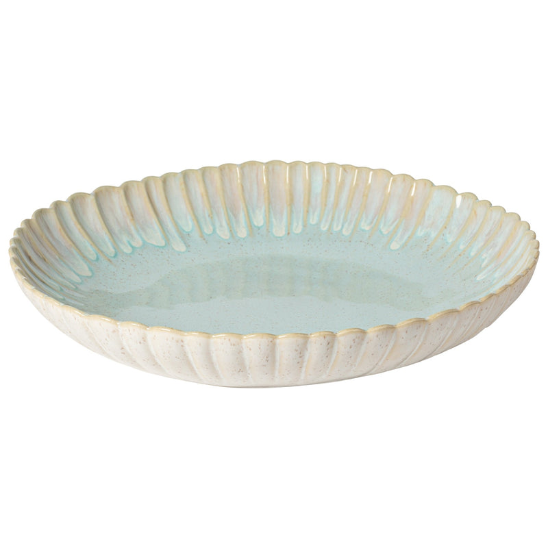Casafina - Mallorca Low Soup/Pasta/Serving Bowl - 36.5 cm Home & Kitchen Sea Blue