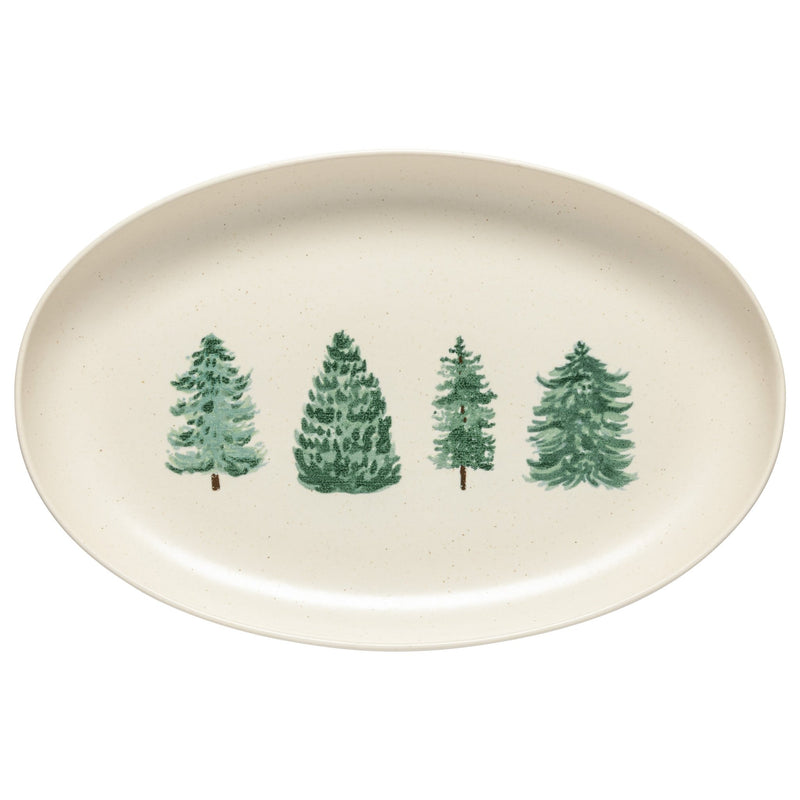 Casafina - Pacifica Christmas Tree Oval Platter Home & Kitchen