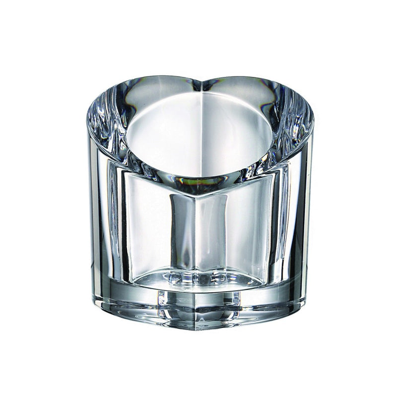 Crystalite Bohemia Love Votive Holder, clear crystal, angled front view