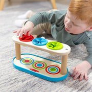 Melissa & Doug - Match & Push Spinning Tops - in use during play