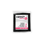 Cernit Number One opaque black 250 g polymer clay package