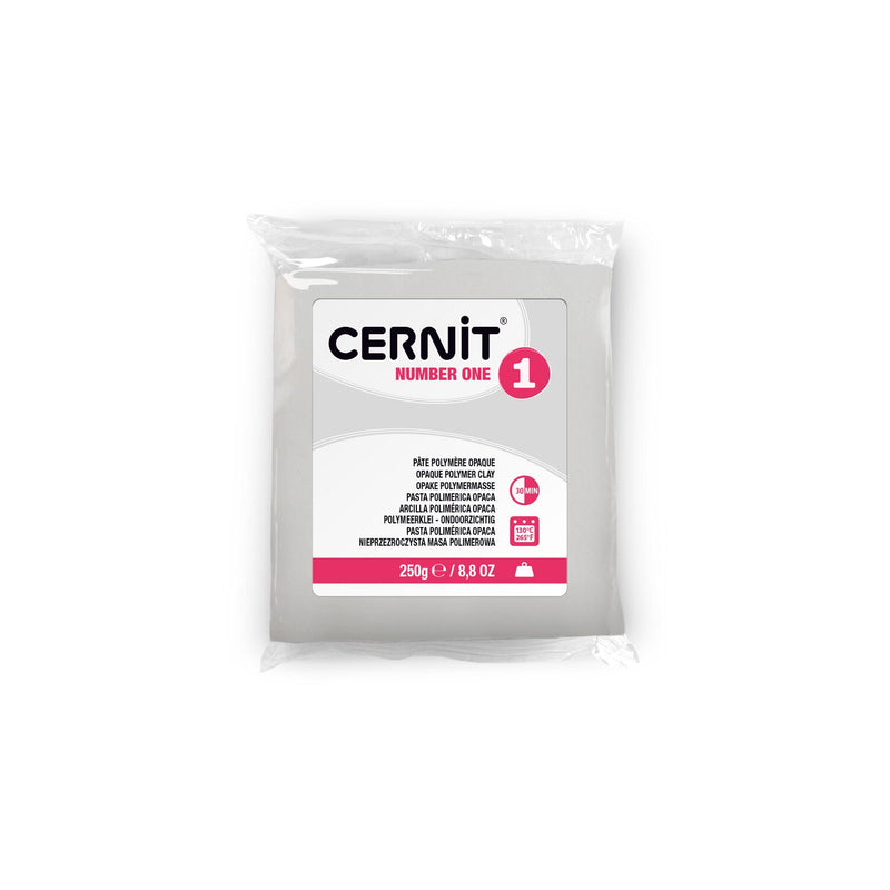 Cernit Number One opaque white 250 g polymer clay package