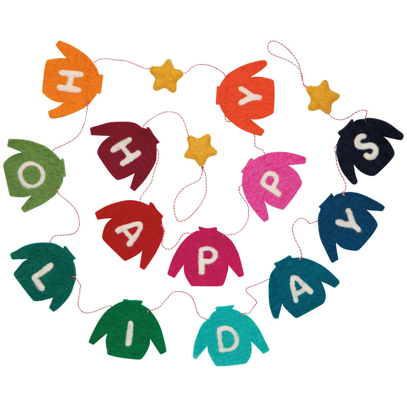 Danica - Happy Holidays Felt Garland