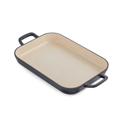 CHUCK HUGHES - Cast Iron Shallow Roaster Home & Kitchen Midnight Blue