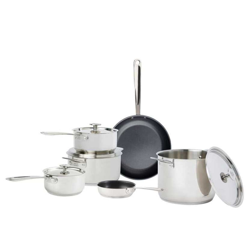 CHUCK HUGHES - Cookware Set 1 - PlySS, 10pc w/Handles Home & Kitchen