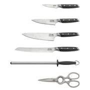 CHUCK HUGHES - Damascus Knife 7pcSet w/Block Home & Kitchen