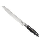 CHUCK HUGHES - Damascus Knife Serrated Bread Knife 9" Home & Kitchen