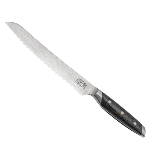 CHUCK HUGHES - Damascus Knife Serrated Bread Knife 9" Home & Kitchen
