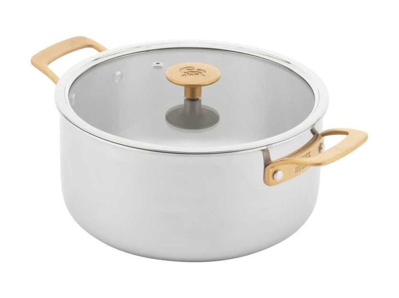 CHUCK HUGHES - Dutch Oven Tri - Ply5qt SS 24x11.5cm Home & Kitchen