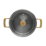 CHUCK HUGHES - Dutch Oven Tri - Ply5qt SS 24x11.5cm Home & Kitchen